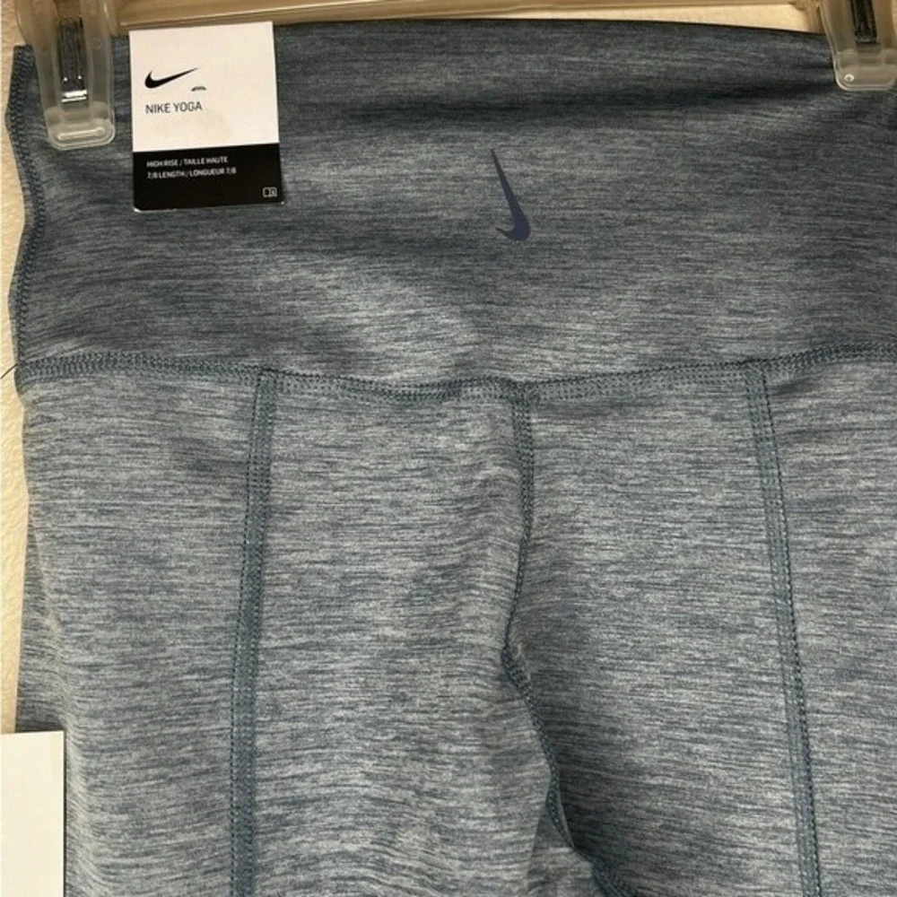 Nike Ruched 7/8 Yoga High Rise Leggings Sz S Activewear Workout Running‎ NWT - Picture 4 of 5